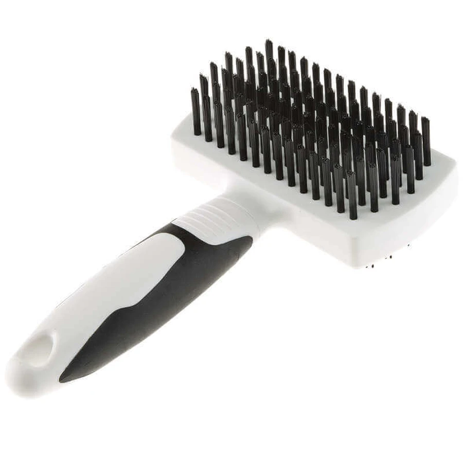Ferplast (Ферпласт) GRO 5765 PREMIUM SLICKER BRUSH - Двостороння щітка для собак і котів; GRO 5765 (Біло-чорний): ціни та характеристики