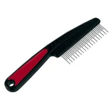 Ferplast (Ферпласт) GRO 5878 ROTAT TEETH COMB - Расческа для кошек и собак с вращающимися зубьями из хрома; GRO 5878 (Красно-чёрный)