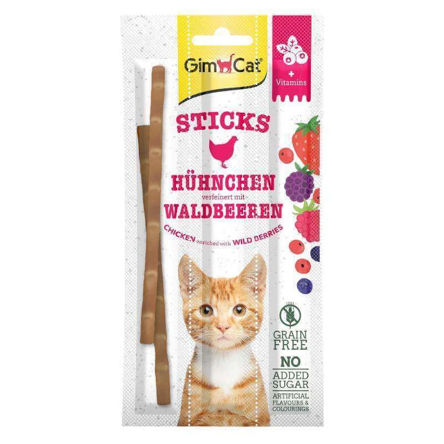 GimCat (ДжимКет) Superfood Duo-sticks - Ласощі жувальні палички з курчам та ягодами для котів; 3 шт./уп.: ціни та характеристики