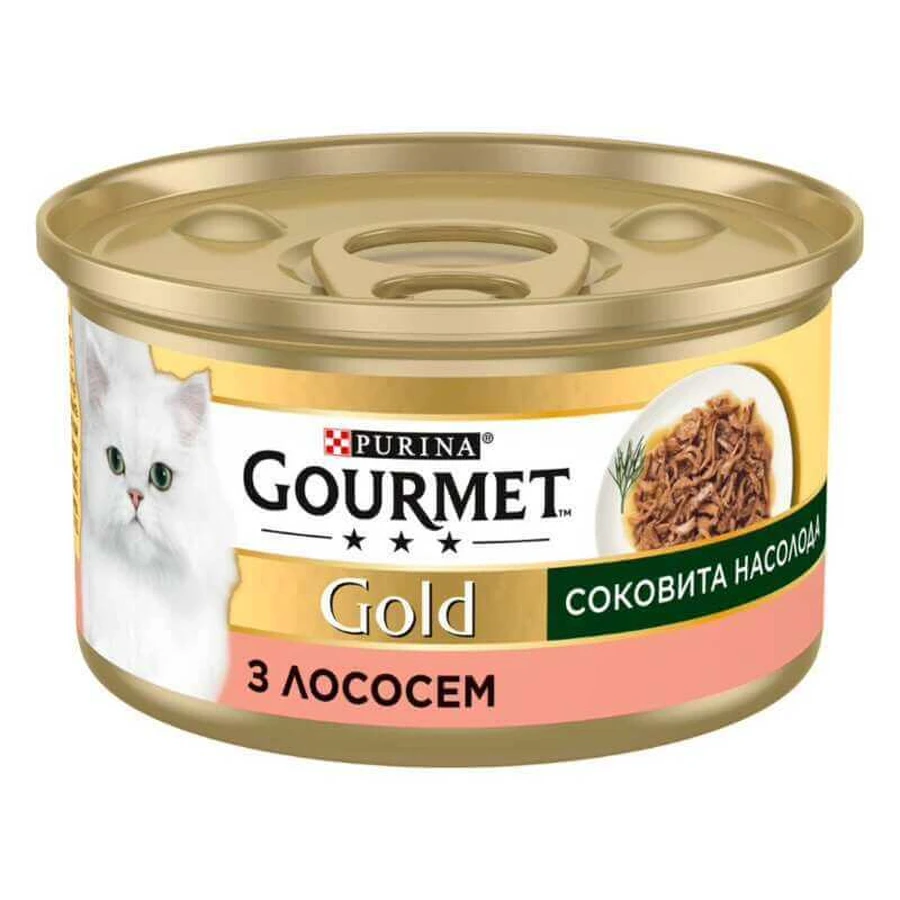 Gourmet (Гурме) Gold - Консервований корм Соковита насолода з лососем для дорослих котів; 85 г: ціни та характеристики