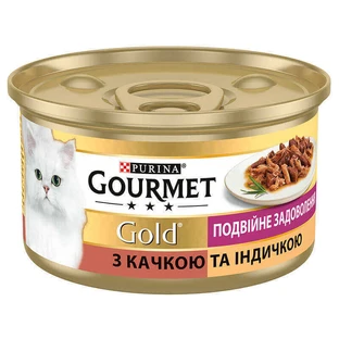 Gourmet (Гурме) Gold - Консервований корм з качкою та індичкою для дорослих котів; 85 г