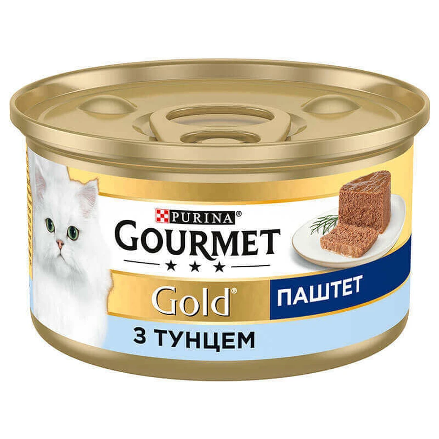Gourmet (Гурме) Gold - Консервований корм паштет з тунцем для дорослих котів; 85 г: ціни та характеристики