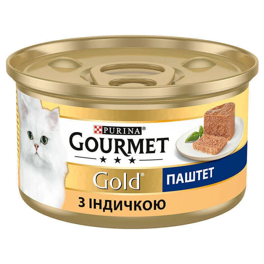 Gourmet (Гурме) Gold - Консервований корм паштет з індичкою для дорослих котів; 85 г: ціни та характеристики