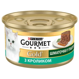 Gourmet (Гурмэ) Gold - Консервированный корм-террин с кроликом для взрослых кошек; 85 г