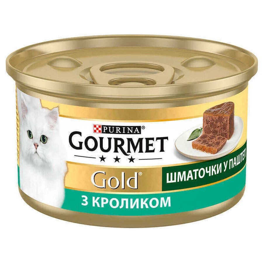 Gourmet (Гурмэ) Gold - Консервированный корм-террин с кроликом для взрослых кошек; 85 г: цены и характеристики
