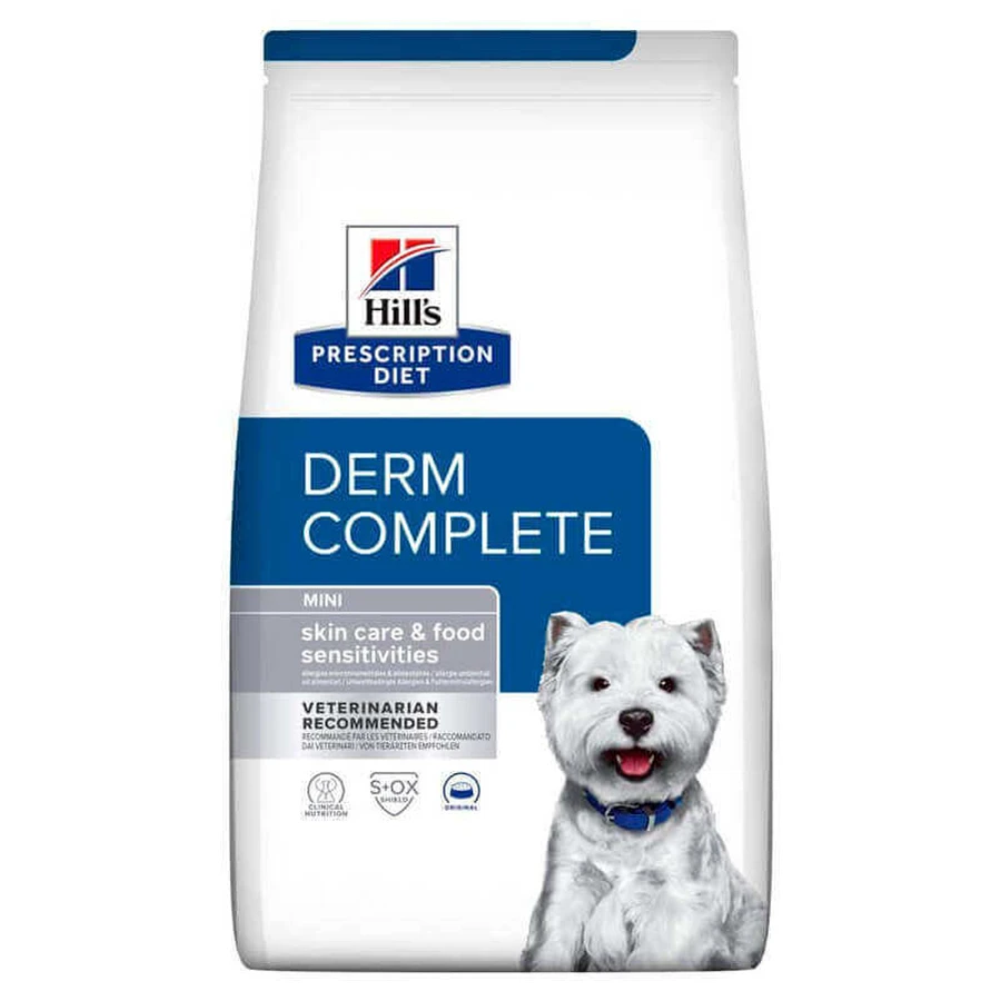 Hill's Prescription Diet Derm Complete Mini - Лечебный корм при пищевой аллергии и атопическом дерматите для собак мелких пород; 1 кг: цены и характеристики