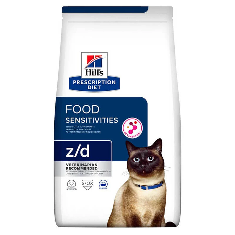 Hill's Prescription Diet z/d - Сухой корм для котов с пищевой аллергией; 1,5 кг: цены и характеристики