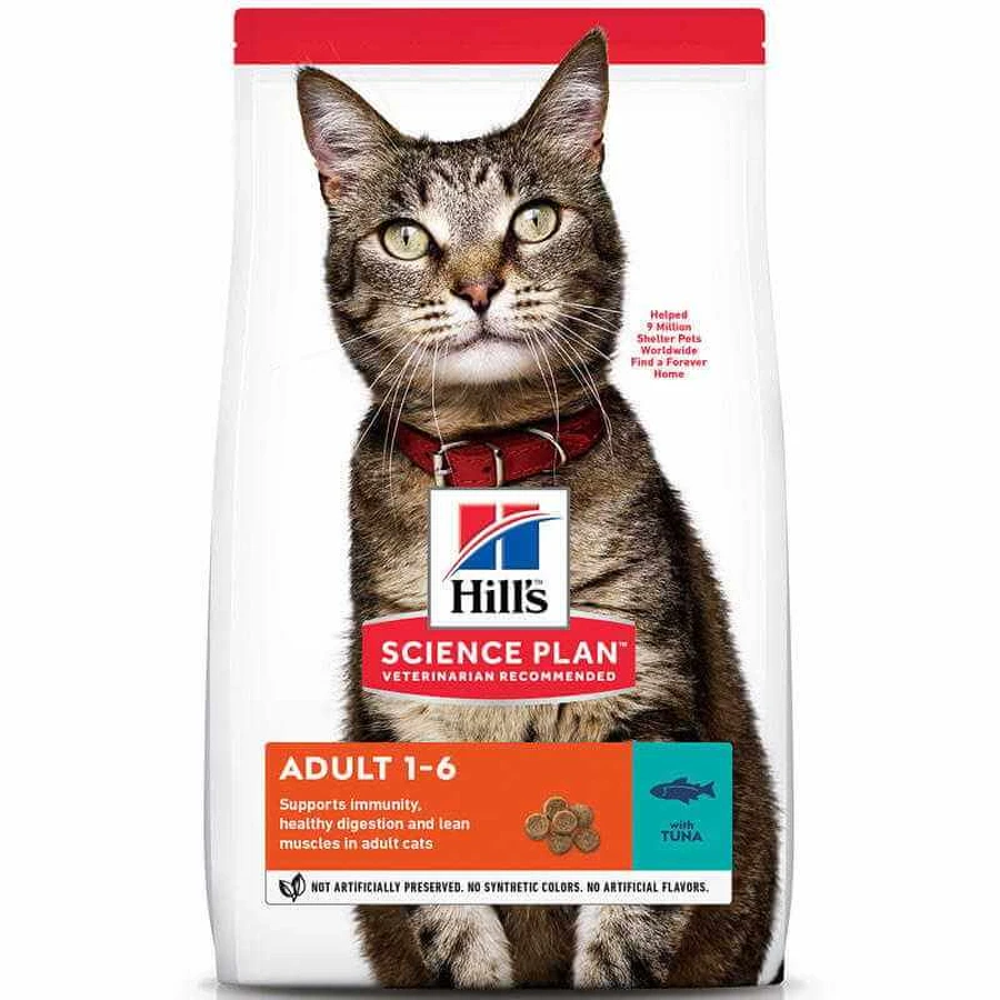 Hill's Science Plan Adult with Tuna - Сухий корм з тунцем для дорослих кішок; 300 г: ціни та характеристики