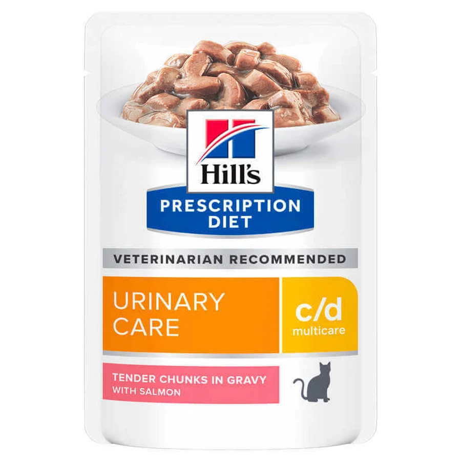 Hill’s Prescription Diet c/d Urinary Care Salmon - Влажный корм-диета с лососем для кошек с заболеваниями мочевыводящих путей; 85 г: цены и характеристики