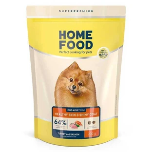 Home Food Healthy skin and shiny coat Adult Mini - Сухой корм с индейкой и лососем для здоровья кожи и блеска шерсти у собак мелких пород; 700 г