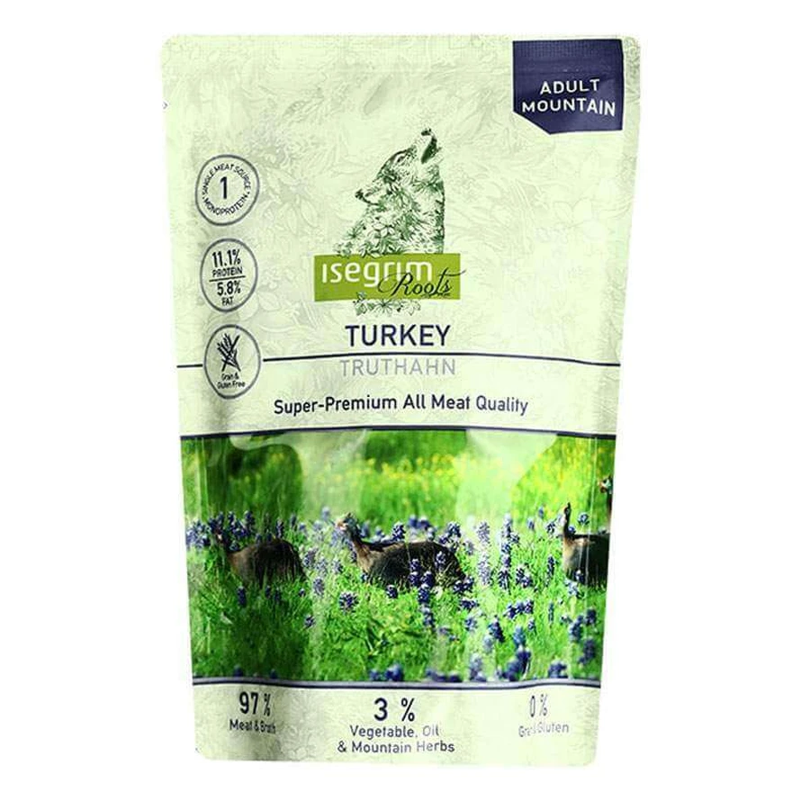 Isegrim (Изегрим) Pouch Roots Turkey Monoprotein - Консервированный монопротеиновый корм с индейкой для взрослых собак; 410 г: цены и характеристики