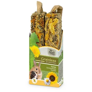 JR Farm (Джиэр Фарм) Grainless Farmys Sunflower-Chamomile - Беззерновое лакомство с подсолнухом и ромашкой в форме палочек для грызунов; 140 г