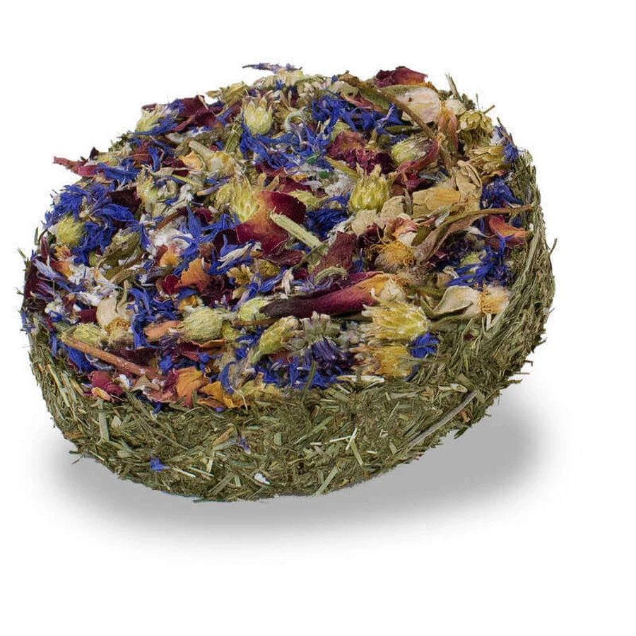 JR Farm (Джиер Фарм) Hay-Cake Flowers - Смаколик з пелюстками квітів для карликових кроликів та гризунів; 75 г: ціни та характеристики