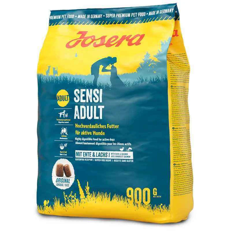 Josera Sensi Adult – Сухой легкоусваиваемый корм c лососем и домашней птицей для активных собак; 900 г: цены и характеристики