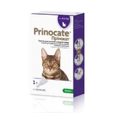 KRKA (КРКА) Prinocate Cat Протипаразитарні краплі Прінокат на холку від бліх, кліщів і гельмінтів для котів та тхорів (1 піпетка), 4-8 кг