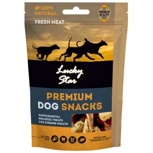 Lucky Star Premium Dog Snacks - Лакомство Кроличье ухо с мясом утки для собак; 85 г