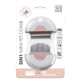 M-Pets (М-Петс) - Мини-расчёска 2 в 1 для короткой шерсти котов и собак; 9х9х3 см
