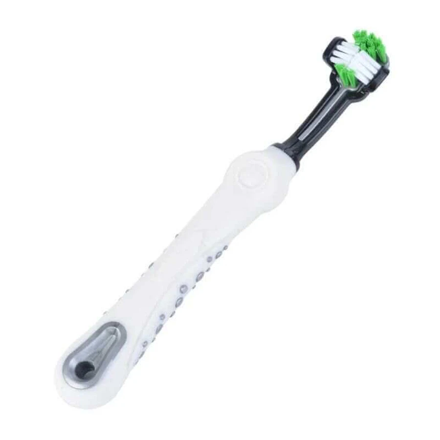 M-Pets (М-Петс) 3-Headed Toothbrush - 3-х головочна зубна щітка для собак з чутливими яснами; 17х2,3 см: ціни та характеристики