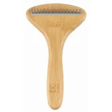 M-Pets (М-Петс) Bamboo Rake Comb with Rotating Teeth - Расческа с вращающимися зубьями из бамбука для собак и котов; 16 зуб.