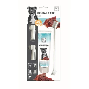M-Pets (М-Петс) Dental Care Set - Beef flavor Toothpaste Kit - Набір для догляду за зубами із зубною пастою зі смаком яловичини для собак; Комплект