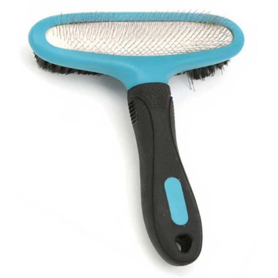 M-Pets (М-Петс) Double - Sided Slicker Brush - Щетка-пуходерка двухсторонняя для собак; 15x17 см: цены и характеристики