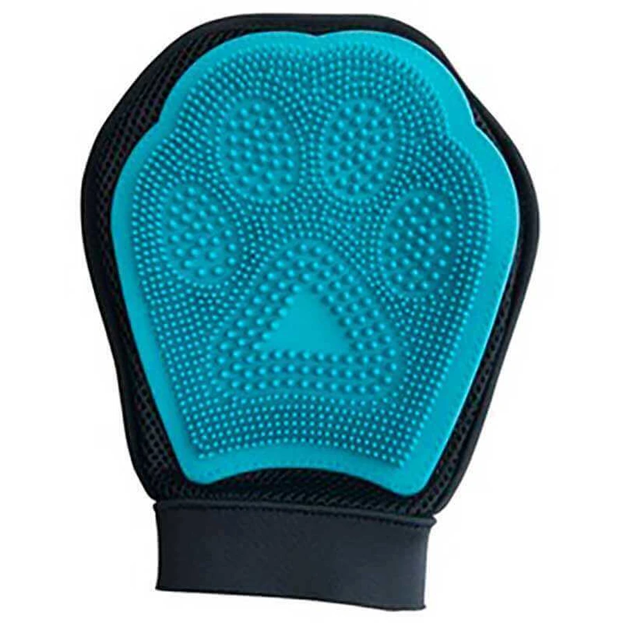 M-Pets (М-Петс) Hairdo Grooming Mitt – Масажна рукавичка для вичісування собак; 18х24 см (Блакитний / Чорний): ціни та характеристики