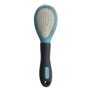 M-Pets (М-Петс) Hairdo Pin Brush - Щетка-расческа для ухода за шерстью собак; 6,5x21,5 см (Голубой / Черный)