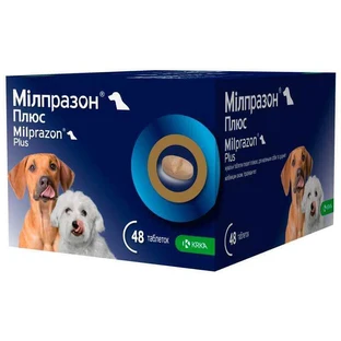 Milprazon Plus (Мілпразон Плюс) by KRKA - Антигельмінтні жувальні таблетки для собак і цуценят (1 таблетка); менш 5 кг