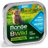 Monge BWild Grain Free Wet Anchovies Adult Cat - Консервований беззерновий корм із анчоусів для дорослих котів (паштет); 100 г