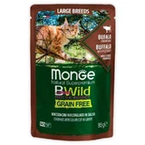 Monge BWild Grain Free Wet Buffalo Large Breeds - Вологий беззерновий корм з м'ясом буйвола та овочами для котів великих порід (шматочки в соусі); 85 г
