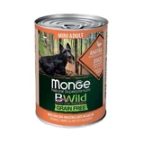 Monge BWild Grain Free Wet Duck Mini Adult - Консервований корм із качки з гарбузом та кабачками для собак дрібних порід (шматочки в соусі); 400 г