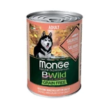 Monge BWild Grain Free Wet Salmon Adult - Консервований корм з лосося, з гарбузом та кабачками для собак усіх порід (шматочки в соусі); 400 г