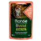 Monge BWild Grain Free Wet Salmon with Shrimp Sterilized Adult Cat - Вологий беззерновий корм із лосося та креветок для стерилізованих котів (шматочки в соусі); 85 г