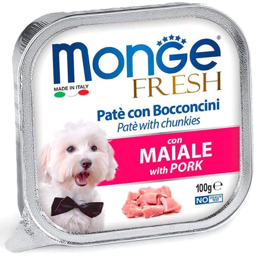 Monge DOG FRESH - Ніжний паштет зі свининою для собак; 100 г: ціни та характеристики