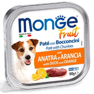 Monge DOG FRUIT - Ніжний паштет з качкою і апельсином для собак; 100 г