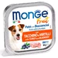 Monge DOG FRUIT - Ніжний паштет з м'ясом індички і чорницею для собак; 100 г