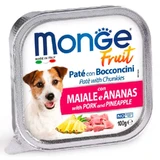 Monge DOG FRUIT - Ніжний паштет зі свининою і шматочками ананаса для собак; 100 г