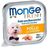 Monge Dog Fresh Chicken – Консервований корм із куркою для собак (шматочки в паштеті); 100 г