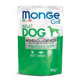 Monge Dog Grill Agnello Ortaggi - Консервований корм з ягням і овочами для дорослих собак; 100 г