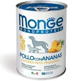 Monge Dog Monoprotein Fruit Chicken with Pineapple – Монопротеїновий паштет з куркою і ананасом для собак всіх порід; 400 г