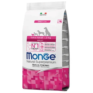 Monge Extra Small Adult - Сухий корм для дорослих собак мініатюрних порід з куркою і рисом; 800 г