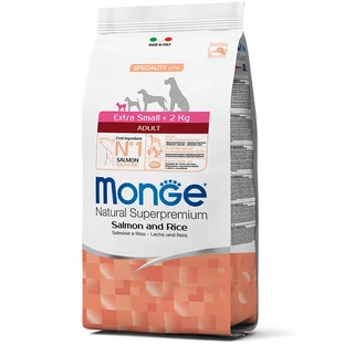 Monge Extra Small Adult - Сухой корм с лососем и рисом для взрослых собак мелких пород; 800 г