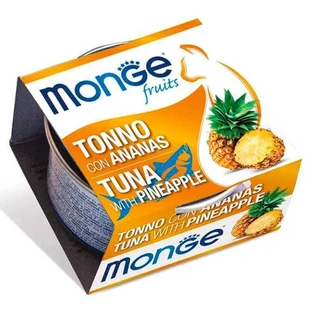 Monge Fruits Cat Adult - Влажный корм с тунцом и ананасом для взрослых котов; 80 г