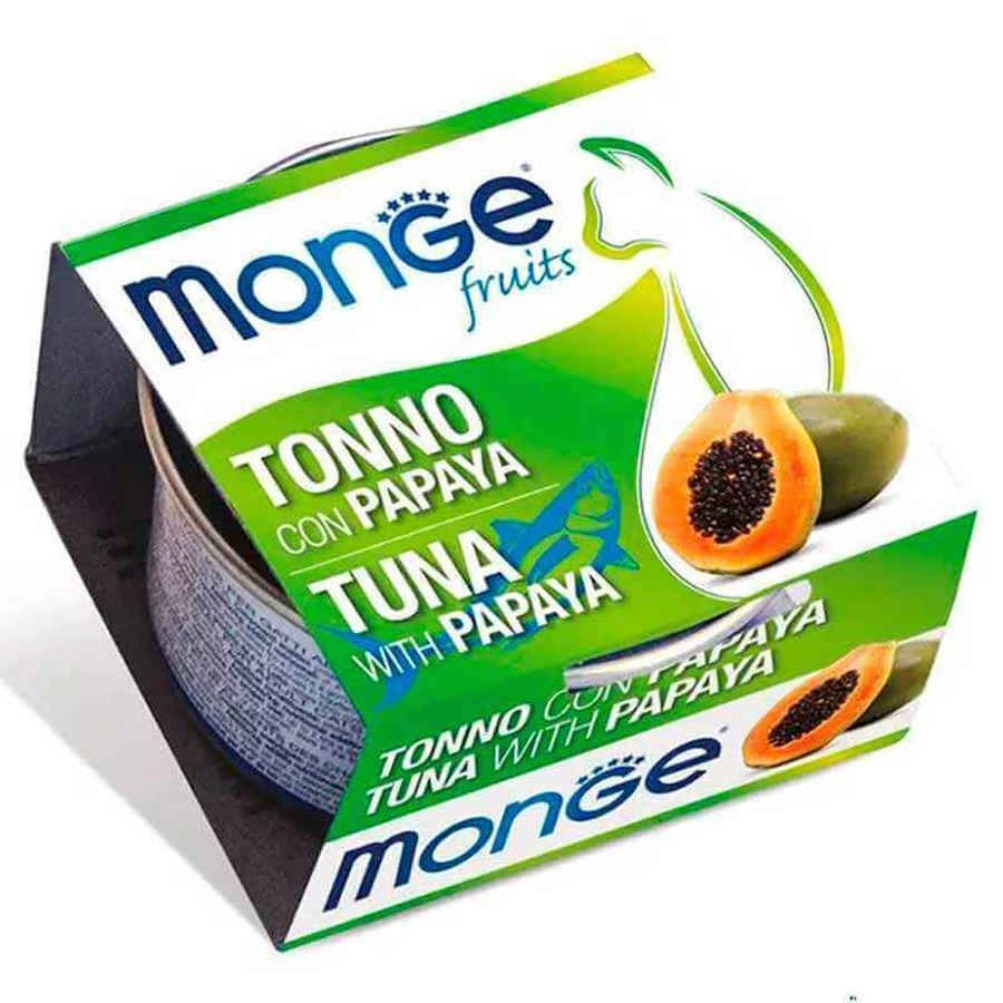 Monge Fruits Cat Adult - Вологий корм з тунцем та папайєю для дорослих котів; 80 г: ціни та характеристики