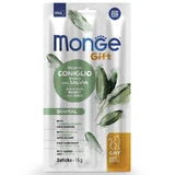 Monge Gift Dental Cat rich in fresh Rabbit with Sage - Ласощі з кроликом та шавлією для гігієни ротової порожнини котів; 15 г / 3 шт.
