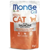 Monge Grill Kitten Salmon – Консервированный корм с лососем для котят (кусочки в желе); 85 г