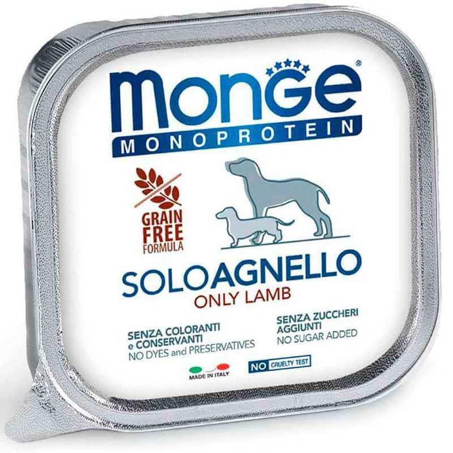 Monge Monoprotein Dog Solo Agnello 100% - Монопротеїновий паштет з ягням для собак; 150 г: ціни та характеристики