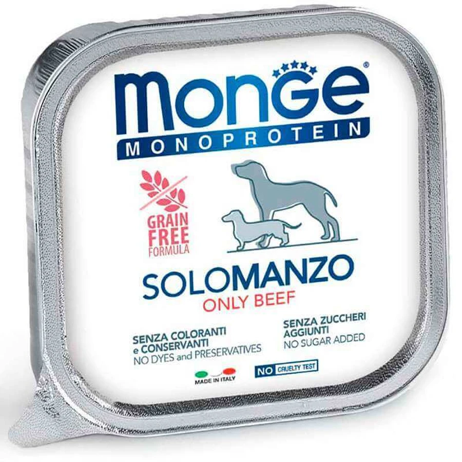 Monge Monoprotein Dog Solo Only Beef – Монопротеиновый паштет с говядиной для собак; 150 г: цены и характеристики