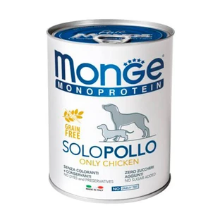 Monge Monoprotein Dog Solo Only Chicken - Монопротеиновый паштет с курицей для собак; 400 г