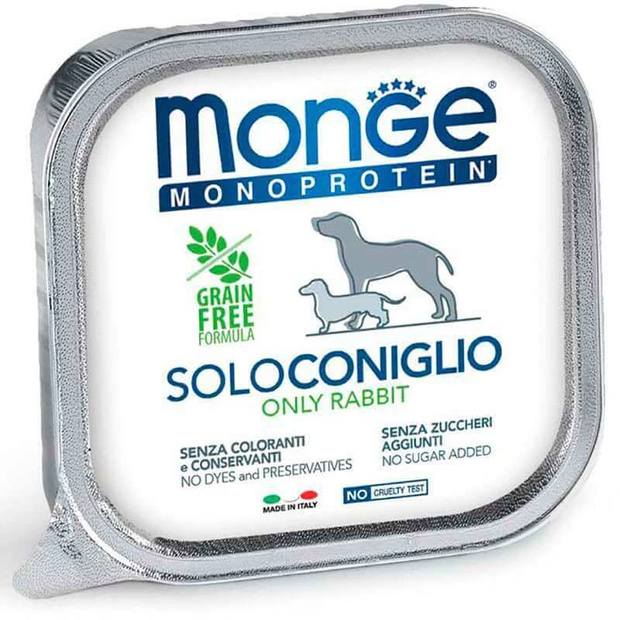 Monge Monoprotein Dog Solo Only Rabbit – Монопротеїновий паштет з кроликом для собак; 150 г: ціни та характеристики